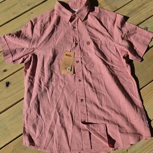 Fjallraven Men's Casual Pink Button Down Shirt